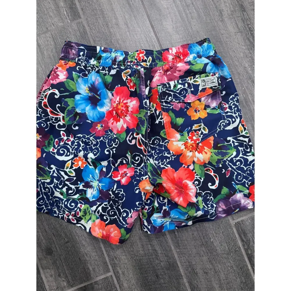 Polo Ralph Lauren Hibiscus Traveler Swim‎ Trunks Size Medium